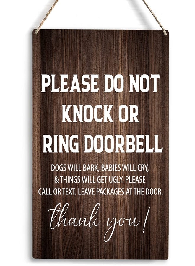 YCYD No Soliciting Sign - Wooden Hanging Sign for Home - 10x8 Inches - Image 1